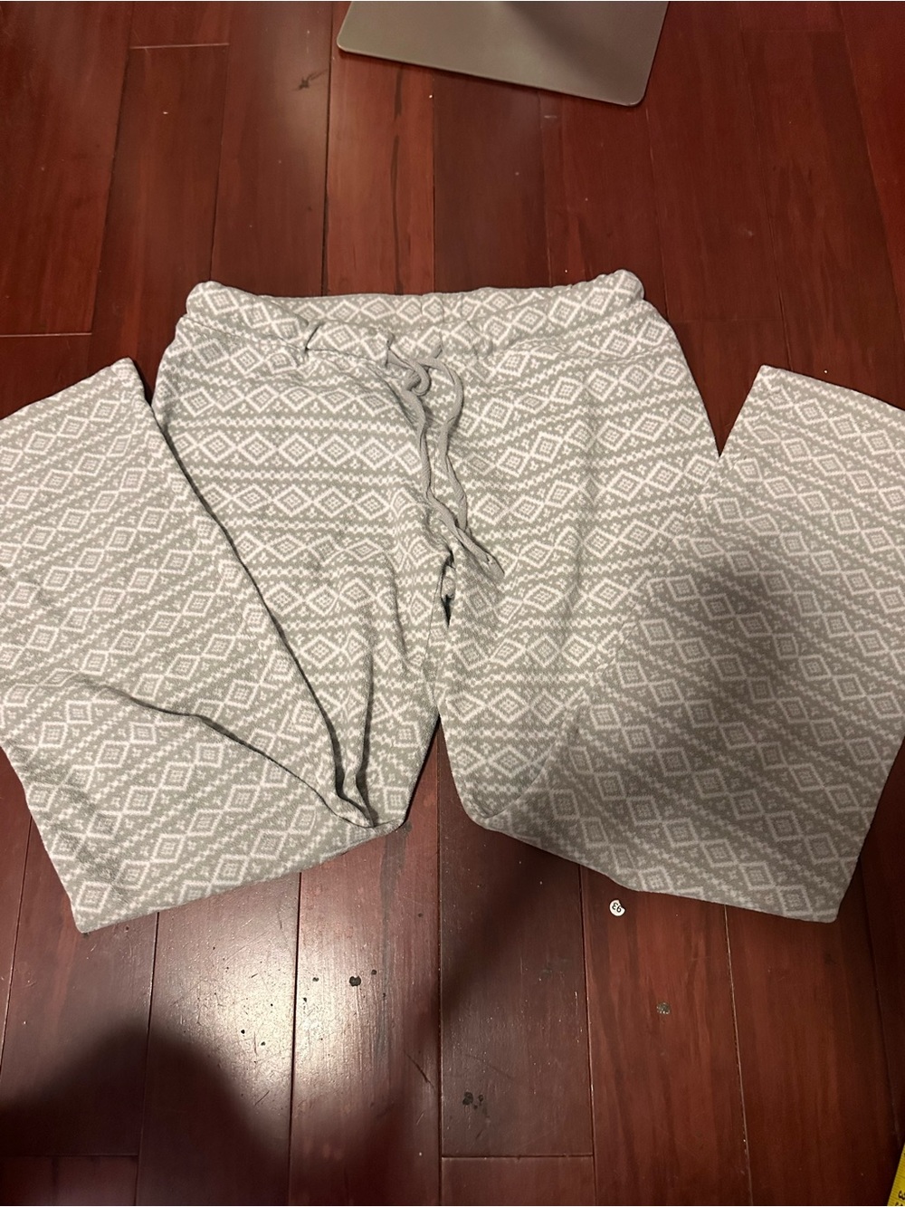 Old Navy Grey Fair Isle Fleece Pajama Pants S/P Small Petite Holiday 2015